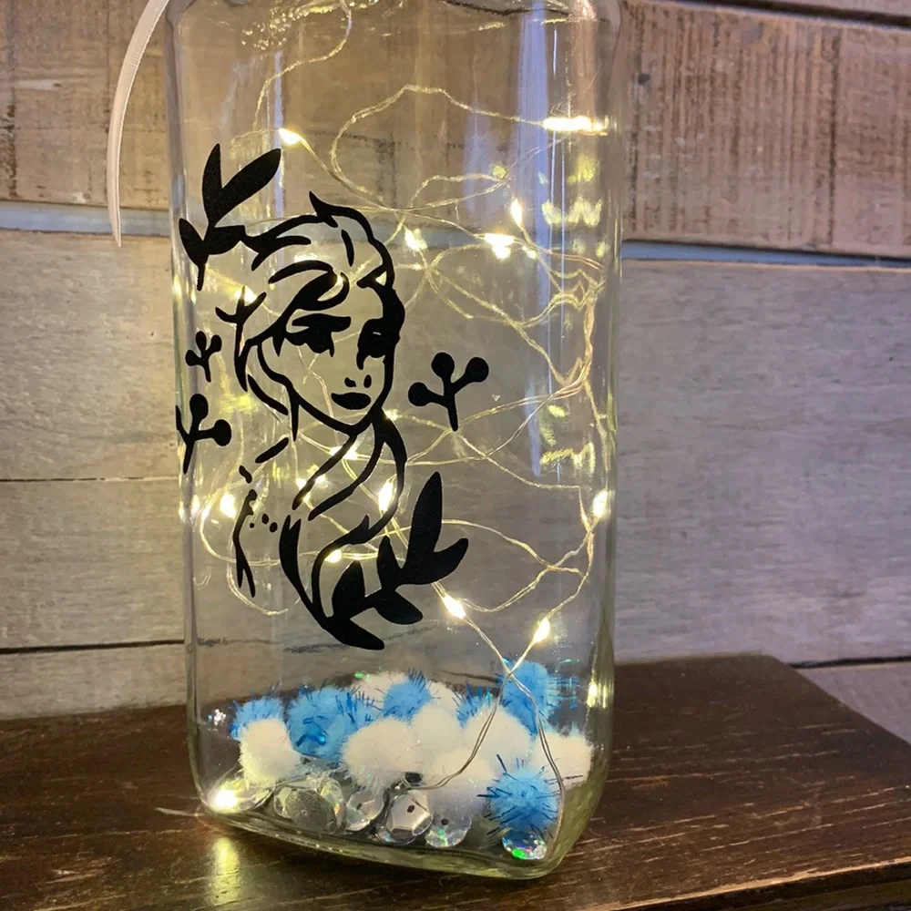 Elsa character bottle lantern